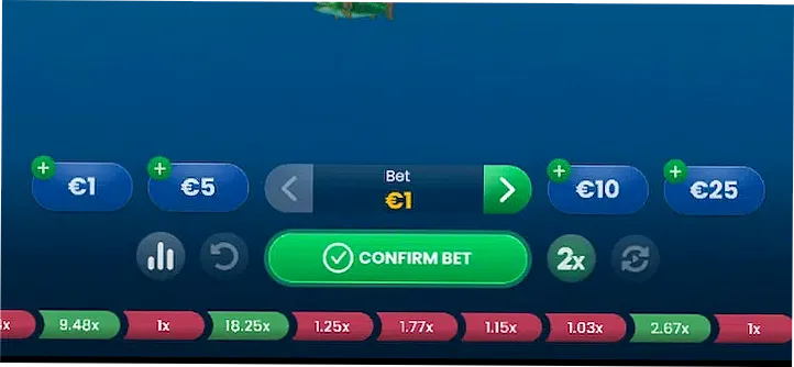 Big Bass Crash betting panel — place stake before round starts